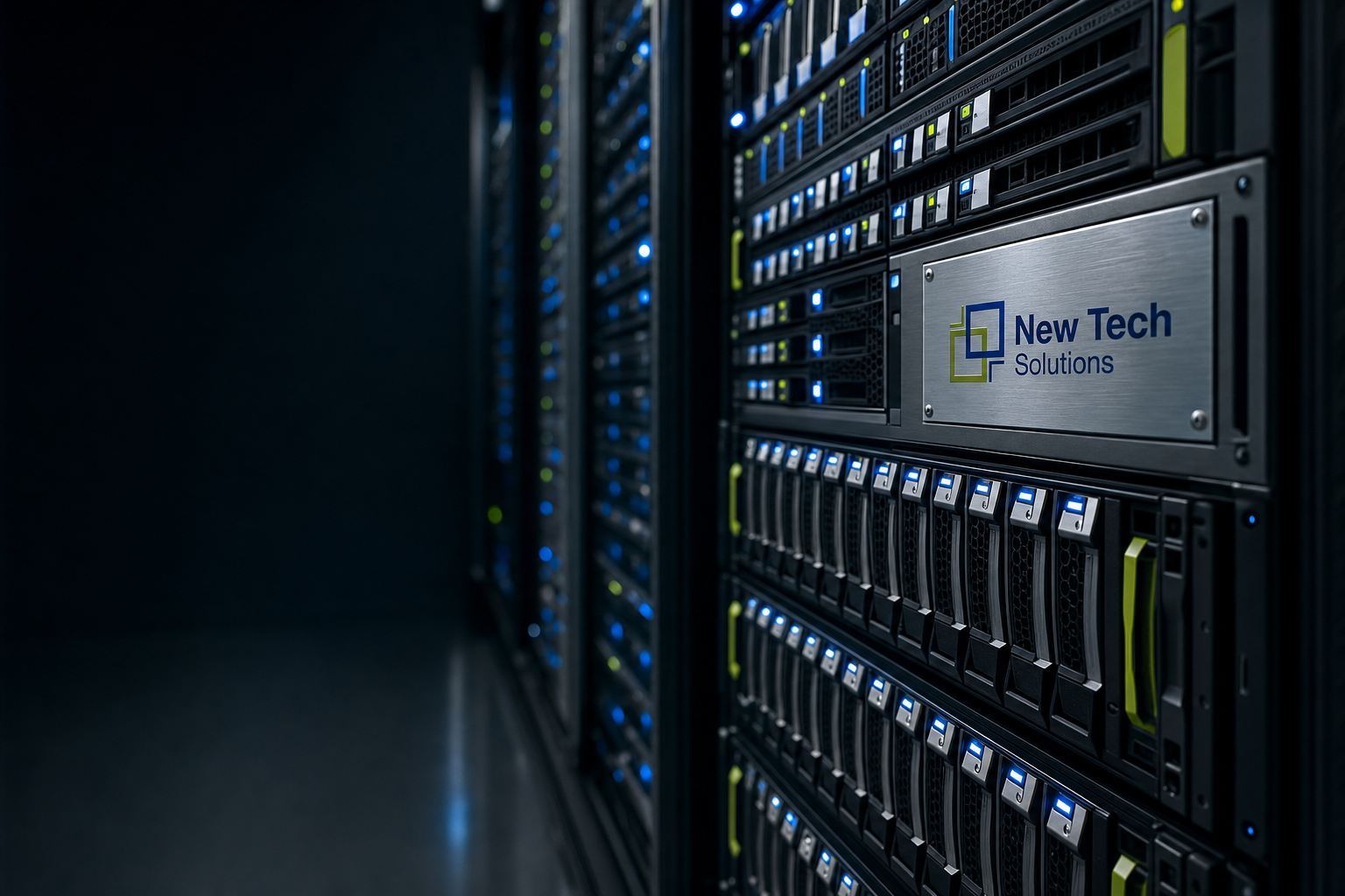 NTS all-flash NVMe storage server with front-loaded drive bays