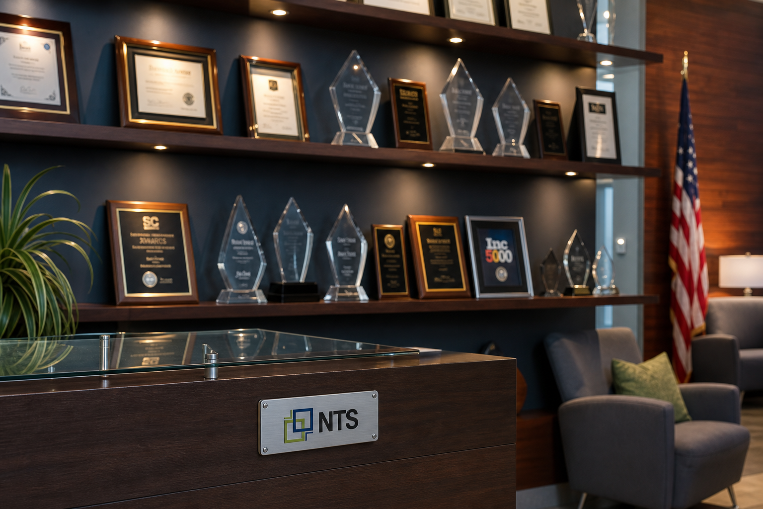 NTS awards and recognition display