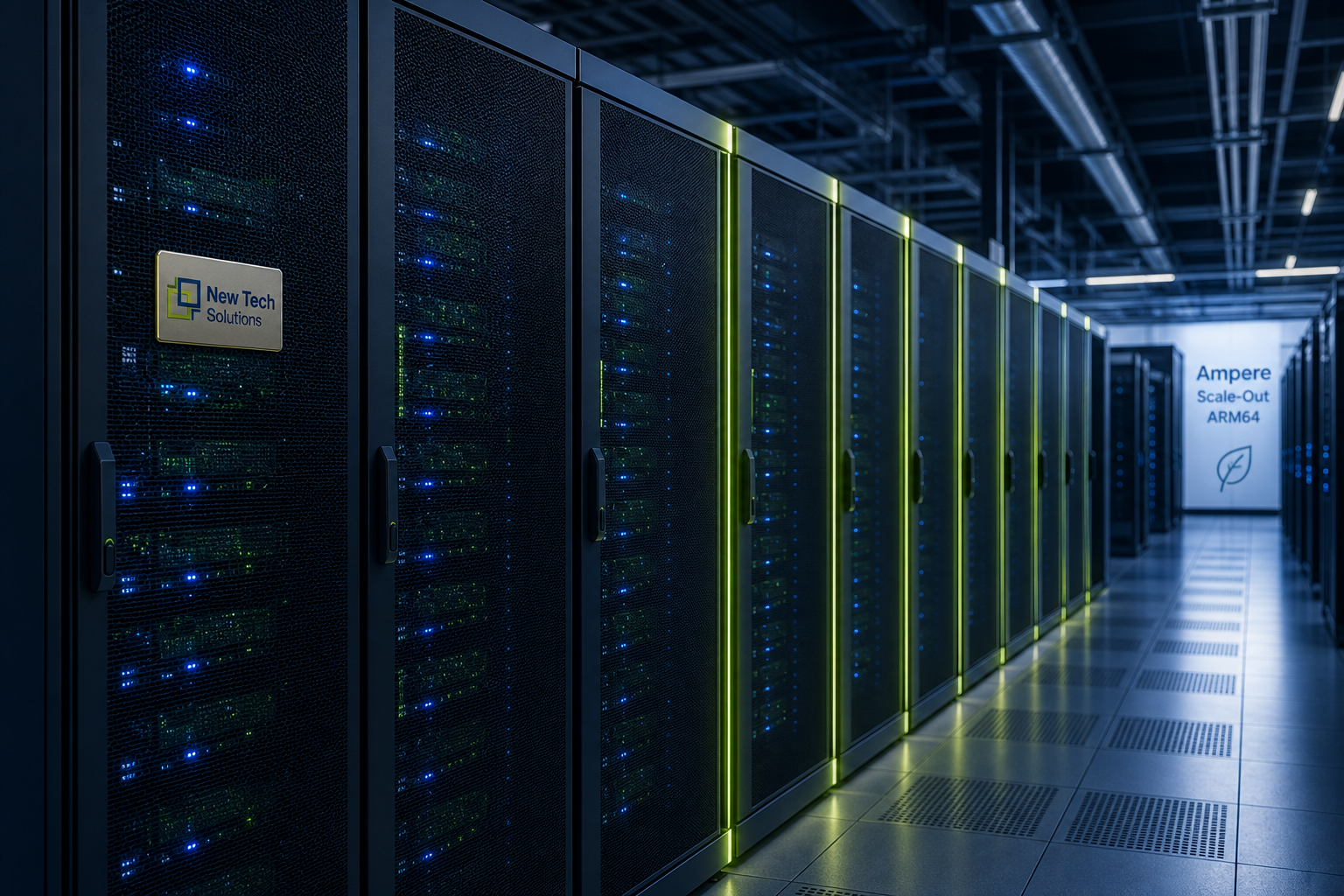 Efficient Ampere scale-out server aisle