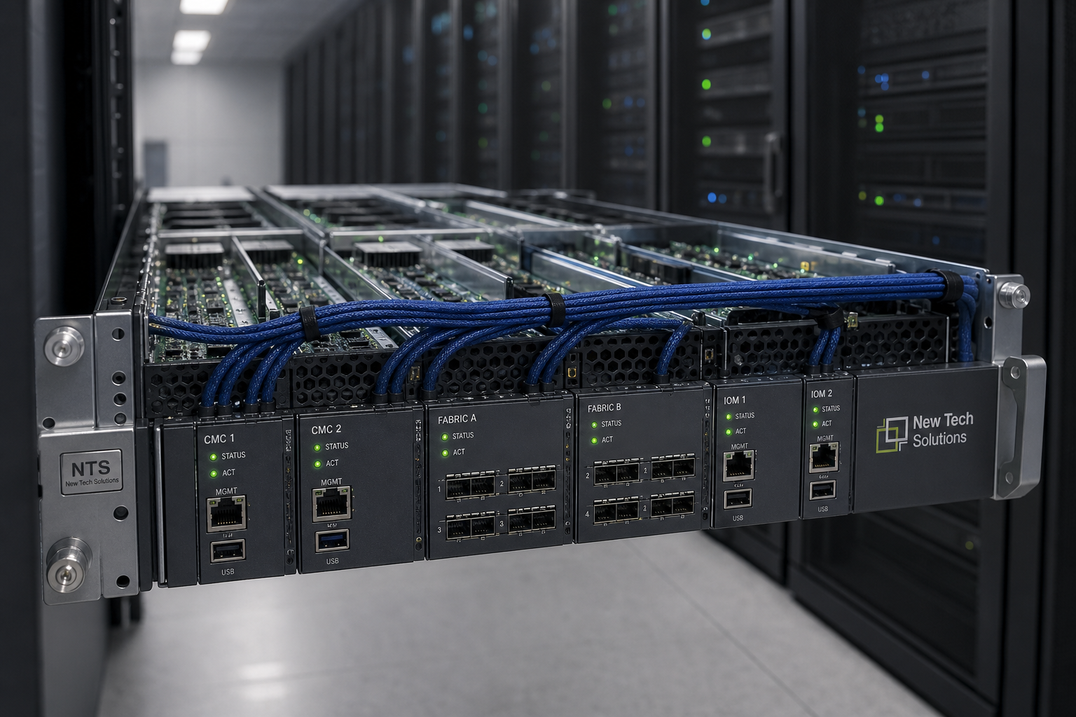 Blade chassis fabric and CMC management modules