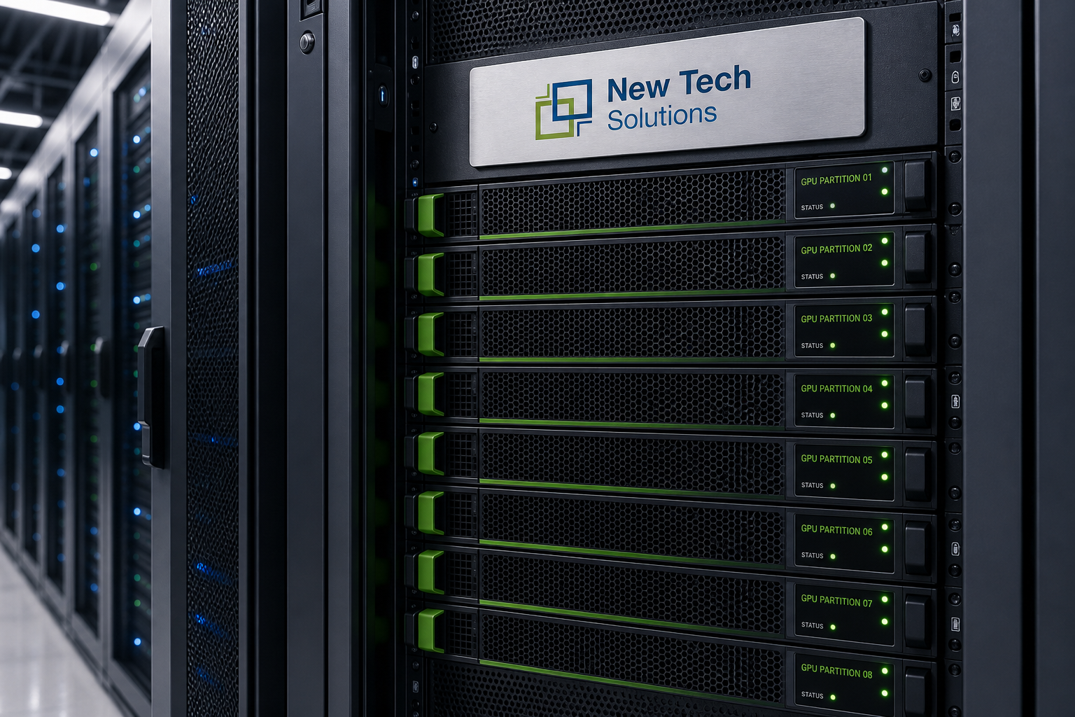 Deep learning inference servers in a production rack