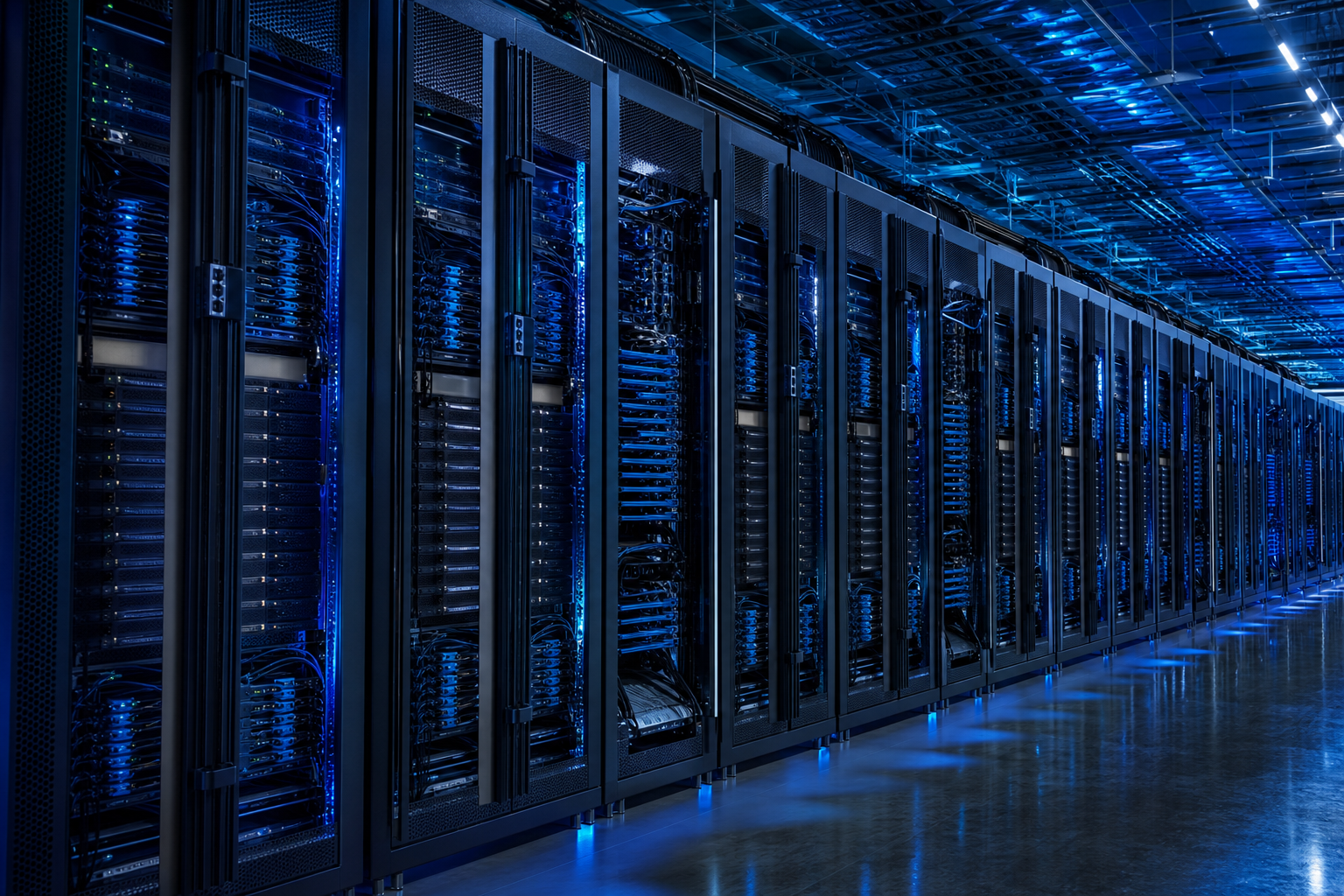 NTS Elite APEX B300 GPU servers in enterprise datacenter rack