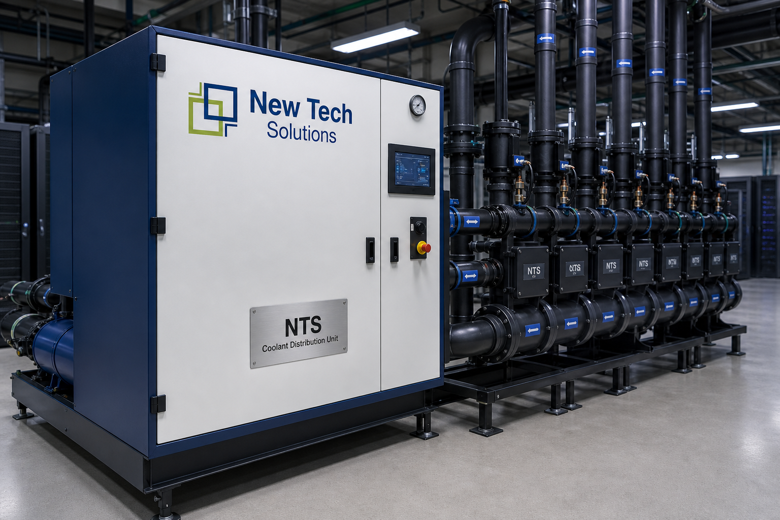 CDU and coolant distribution for liquid-cooled AI racks