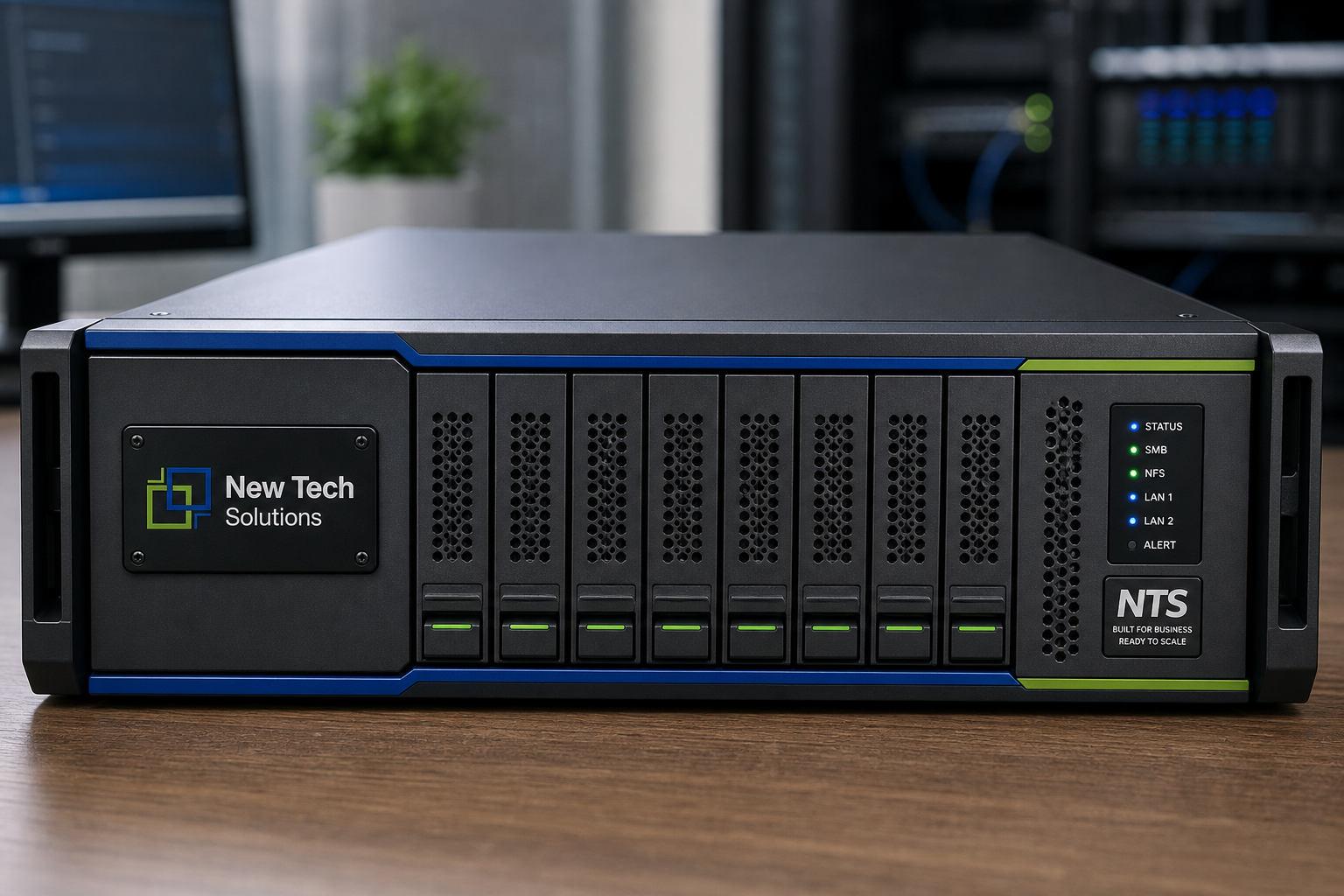 Enterprise NAS appliance with NTS hardware plaque