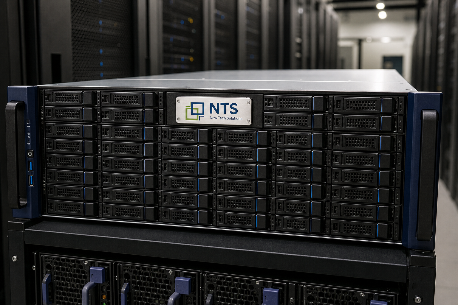 Elite Vault high-capacity storage server with NTS front plaque