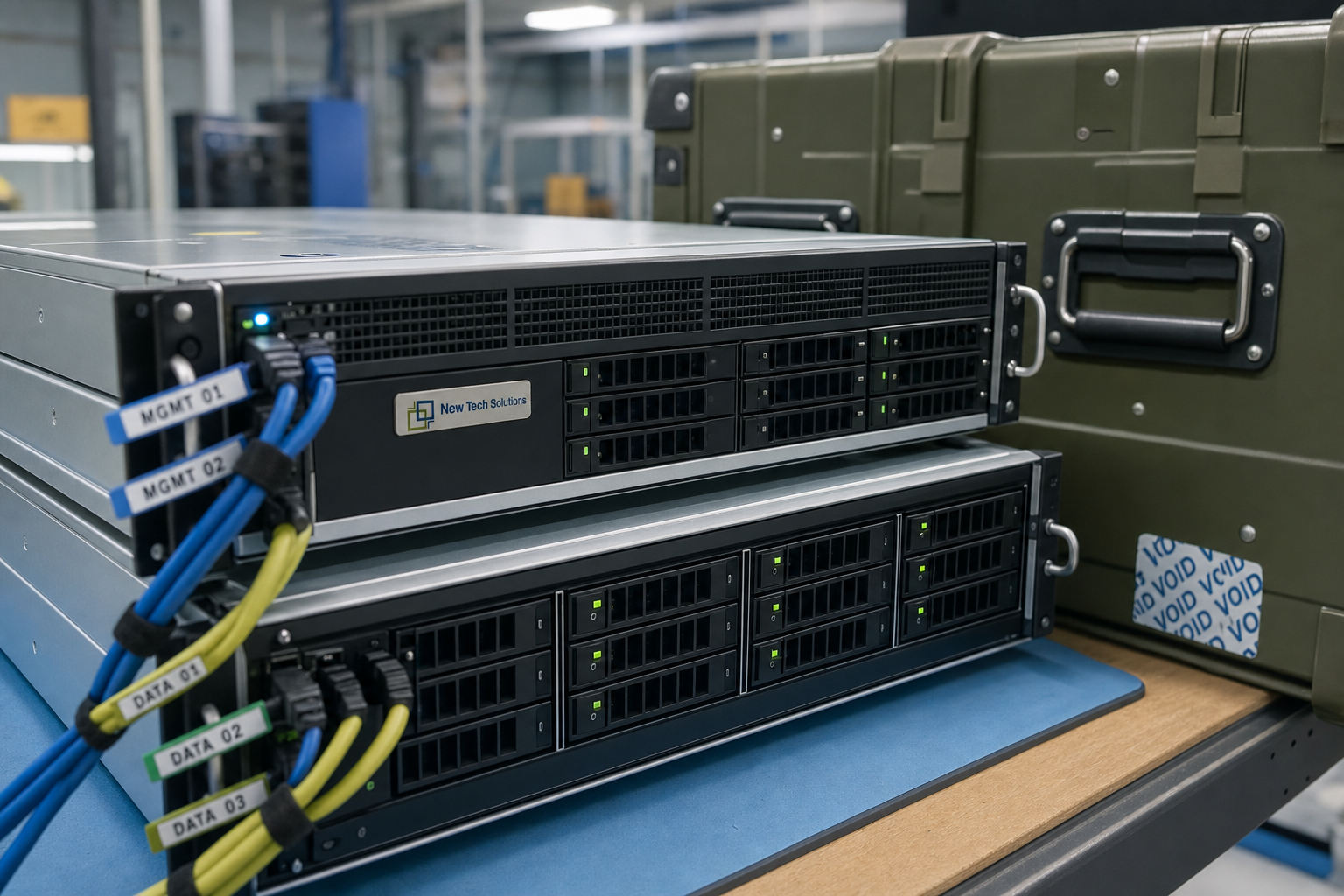 Secure server imaging and tamper-evident rack logistics for federal deployment