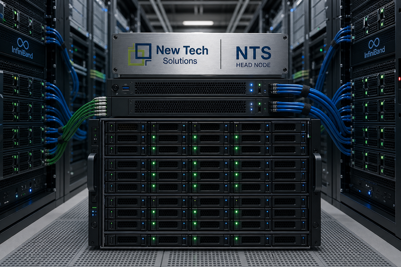 Parallel filesystem storage cluster with high-speed fabric