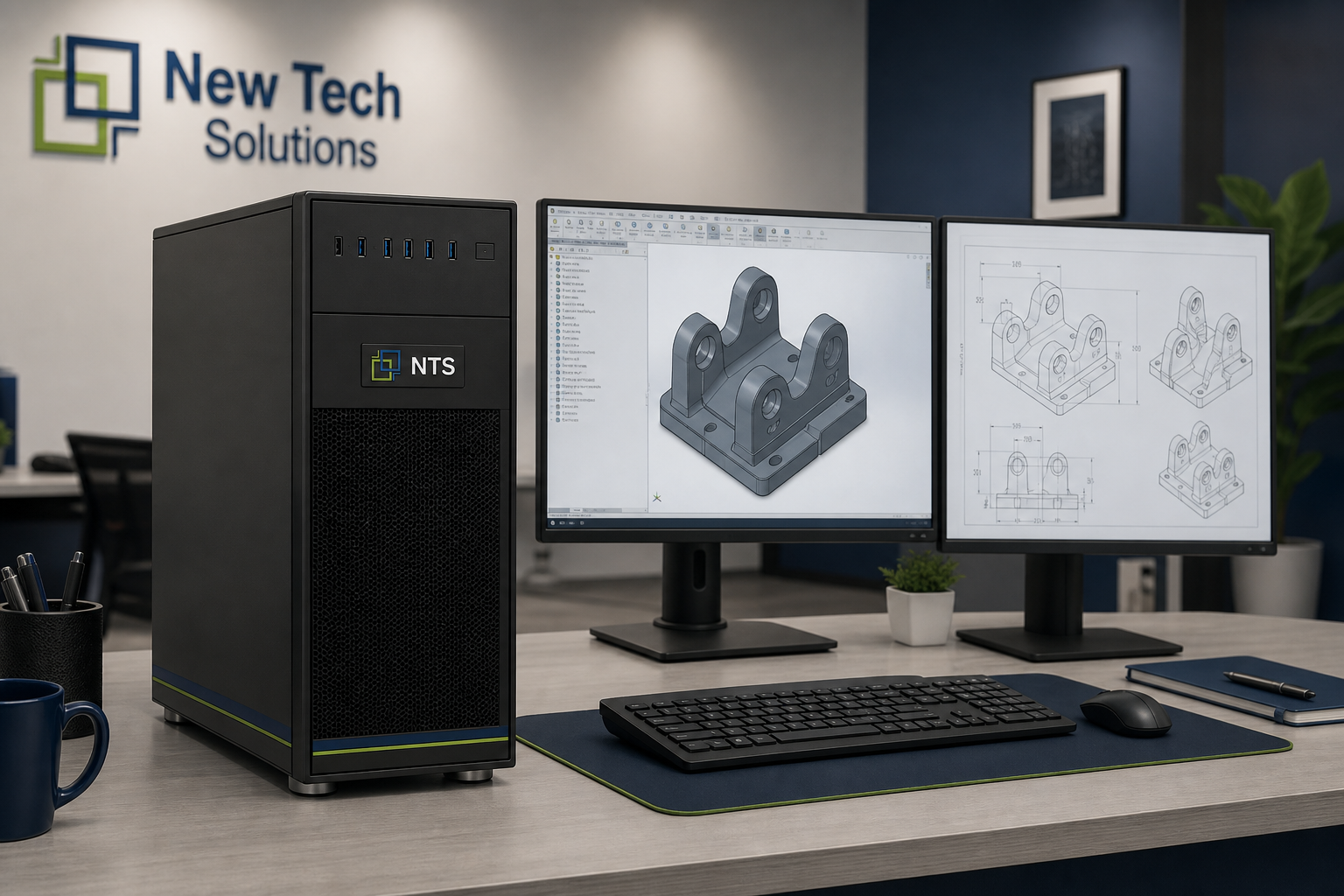 NTS Elite Studio tower workstation for CAD and engineering
