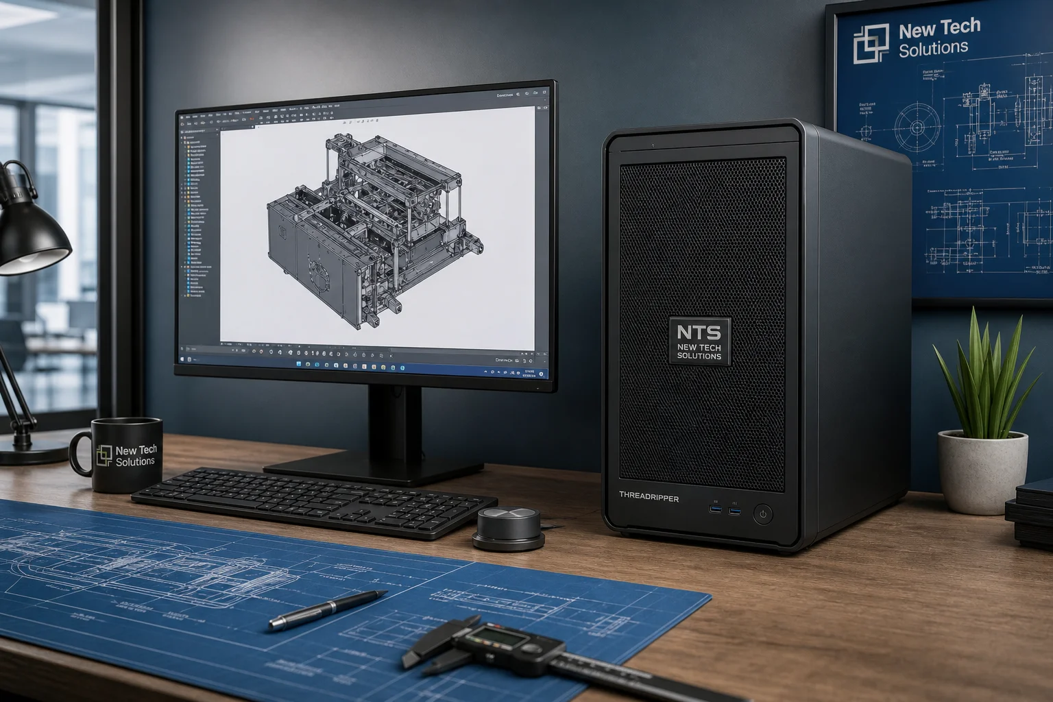 Media encode workstation with NTS plaque for render and transcode