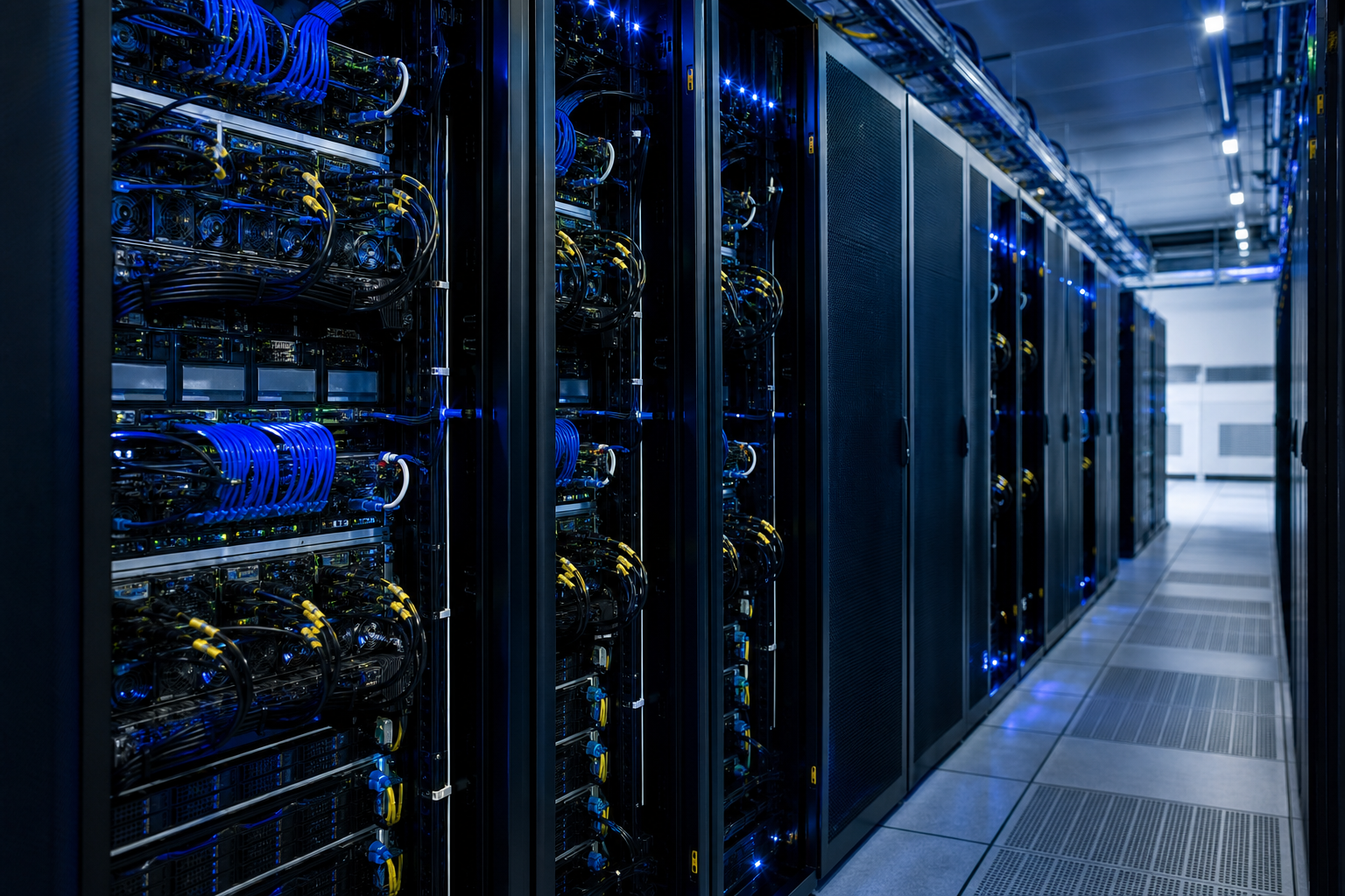 HPC cluster with high-speed network fabric