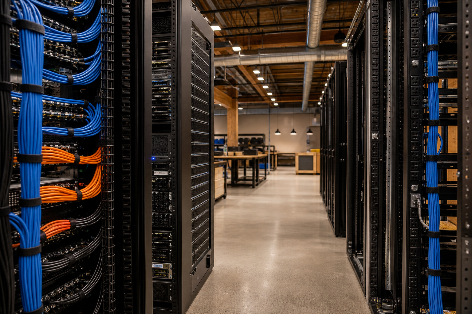 Professional rack integration and cabling