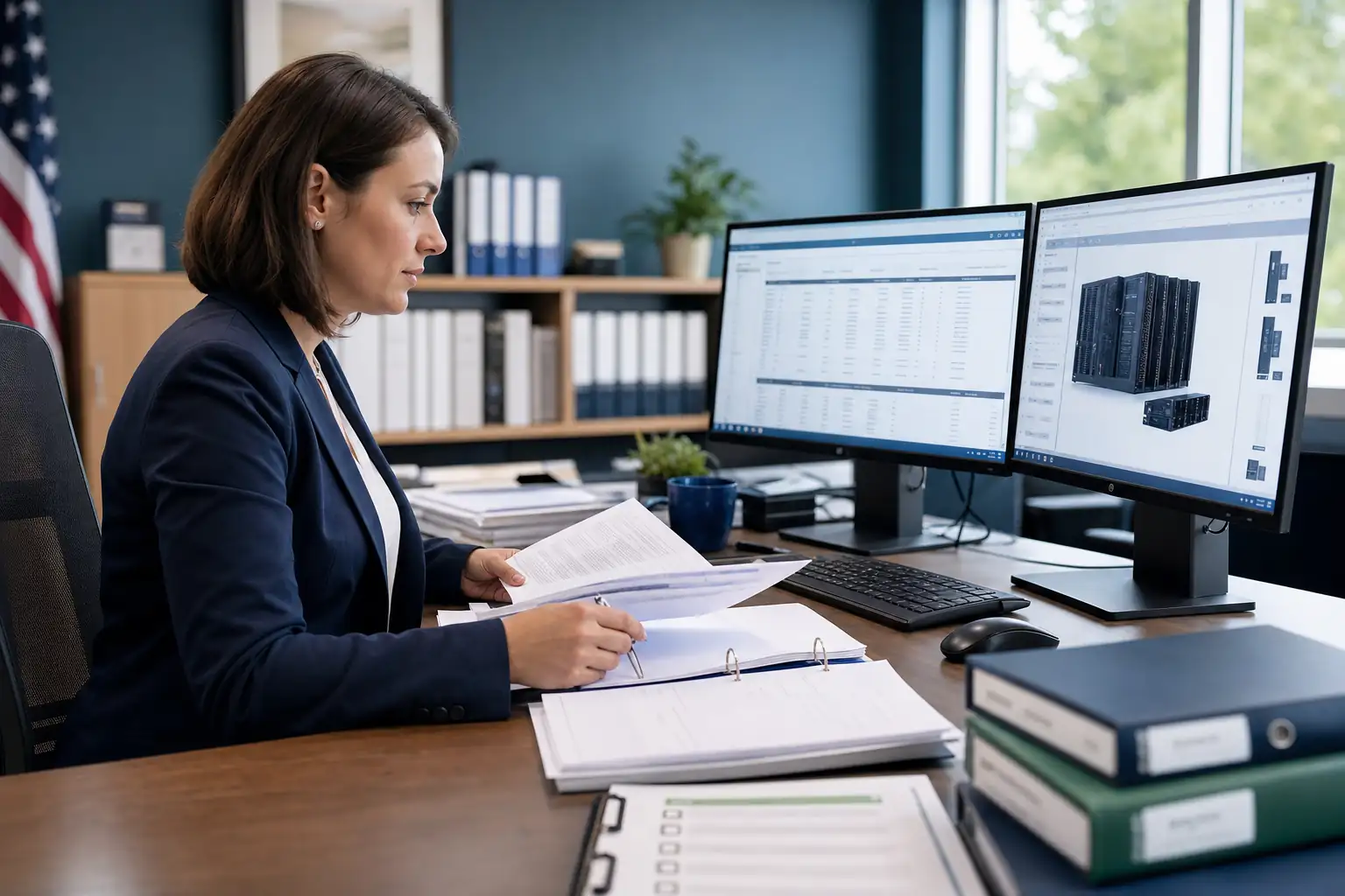 Procurement specialist preparing federal and SLED contract quotes