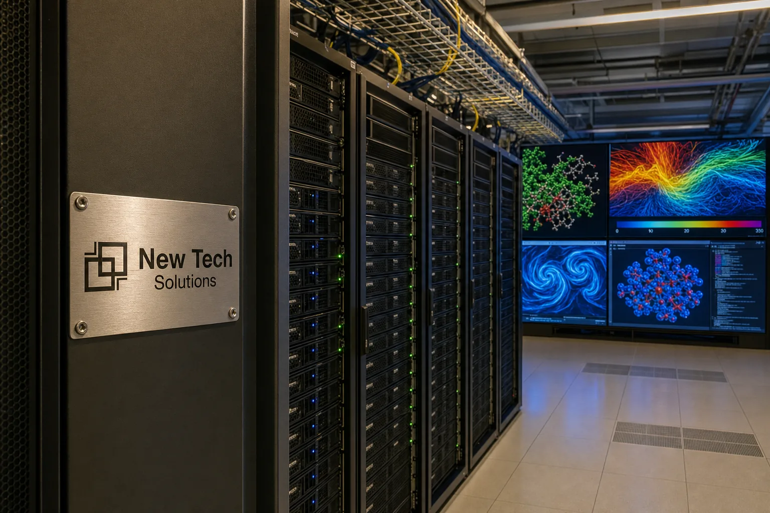 High-density HPC compute cluster running scientific simulations on NTS systems