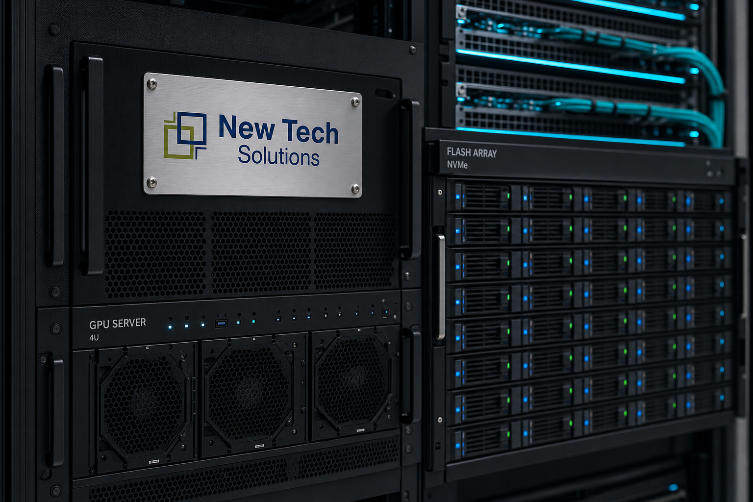 GPU server beside flash array for vector search and embedding retrieval on NTS hardware