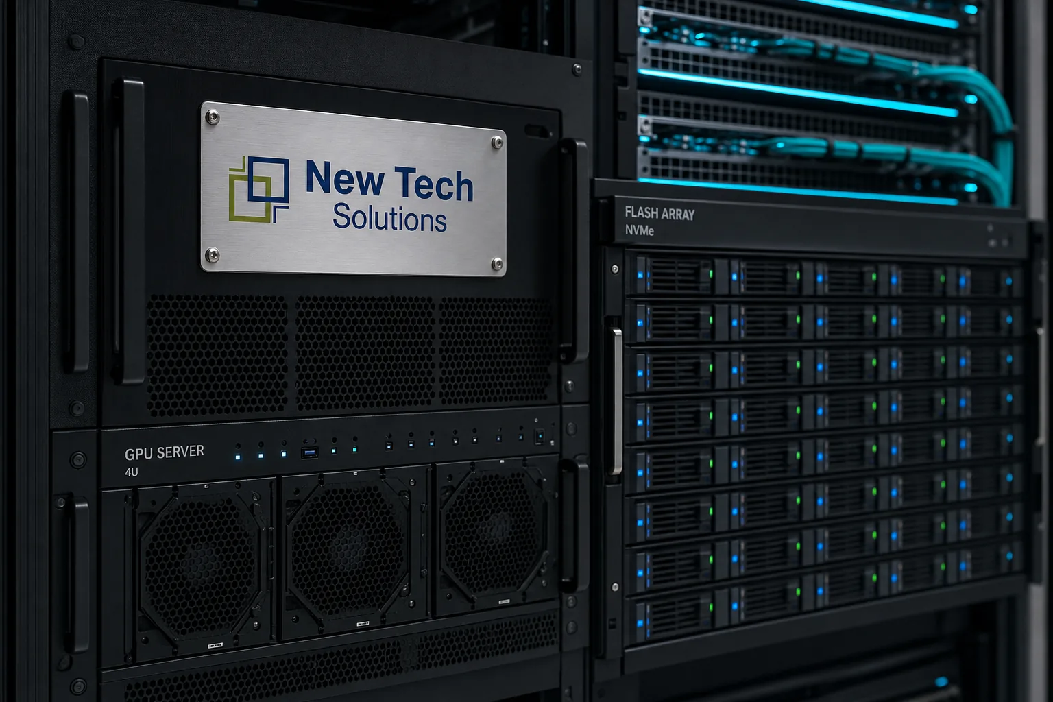GPU server beside flash array for vector search and embedding retrieval on NTS hardware