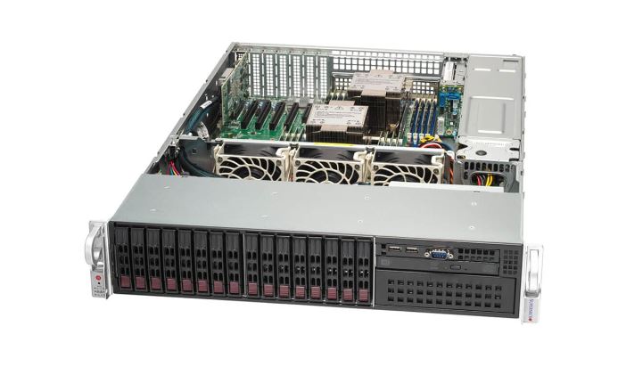 Picture of NTS Elite Command 2U Server with Dual Intel Xeon and 16 Drives