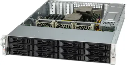 Picture of NTS Elite Command 2U Enterprise Server with Dual CPUs and 12 Drive Bays
