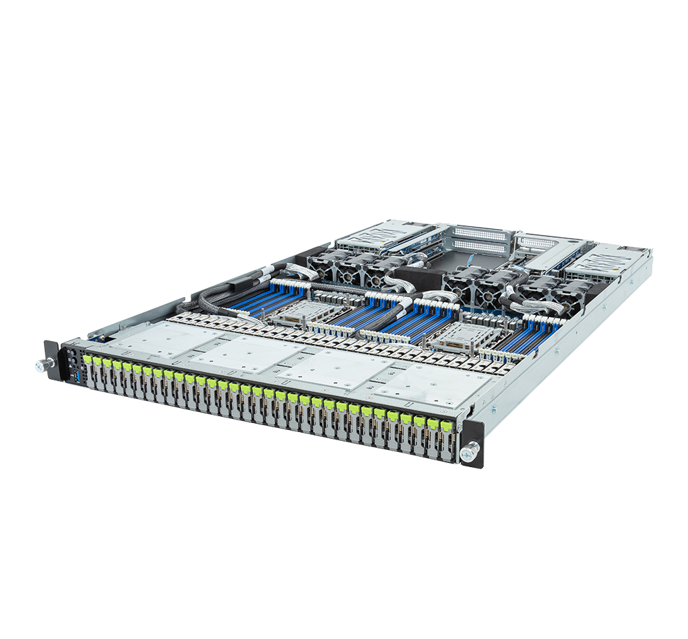 Picture of NTS Elite Command 1U High‑Performance NVMe Storage Server 32‑Drive NVMe