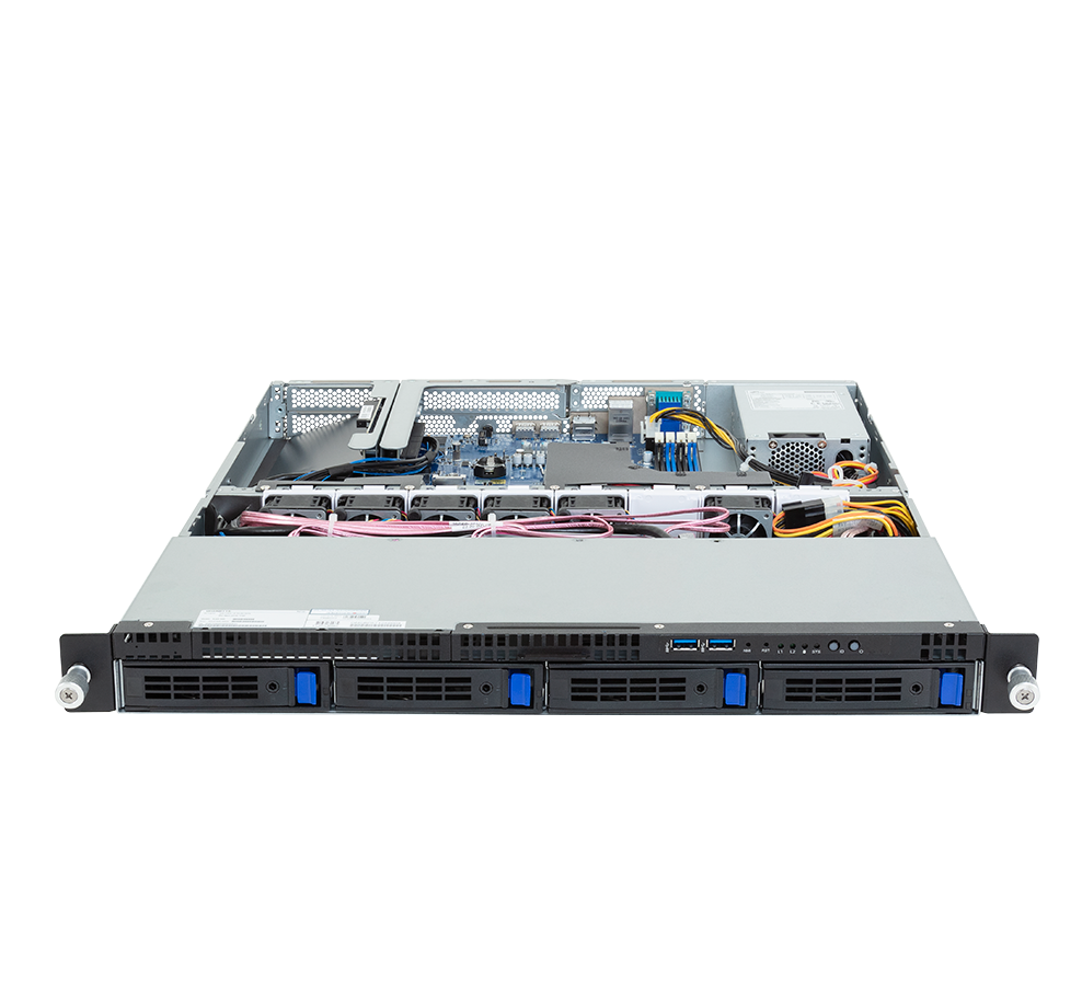 Picture of NTS Elite Command 1U Server with 5‑Drive Support (4 Hot‑Swap + M.2)