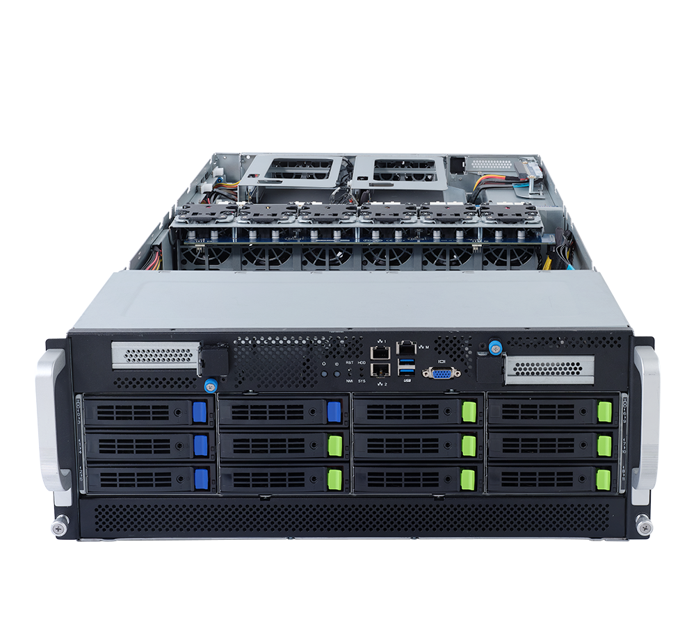 Picture of NTS Elite APEX 4U 10-GPU Rack Server Dual AMD EPYC