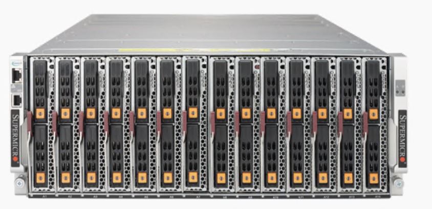 Picture of NTS Elite Edge 14-Blade High-Density Server with up to 28 NVMe 
