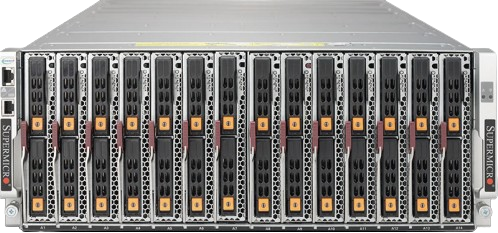 Picture of NTS Elite Edge 14-Blade High-Density Server with up to 28 NVMe Drives