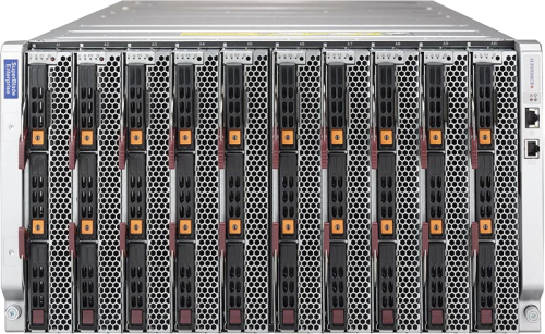 Picture of NTS Elite Edge 10-Blade Enterprise Blade Server Supporting up to 30 NVMe Drives
