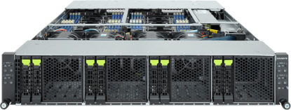 Picture of NTS Elite Fusion 2U High‑Density 4‑Node System with 8 x 2.5 Gen4 Hot‑Swap Drive Bays