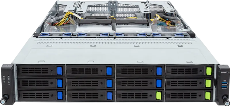 Picture of NTS Elite Command 2U Server with Dual Intel Xeon CPUs and 12 Drives (NVMe + SATA/SAS)