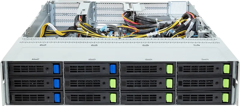 Picture of NTS Elite Command 2U Dual-Processor AMD EPYC Server with 12 Bays (8 NVMe + 4 SATA)
