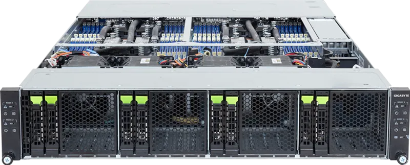 Picture of NTS Elite Command 2U High‑Density with 8 Drives, 4 GPU Slots and Liquid Cooling