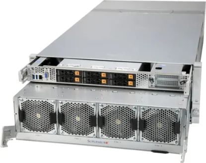 Picture of NTS Elite Apex 4U GPU Server with AMD EPYC High-Performance AI System
